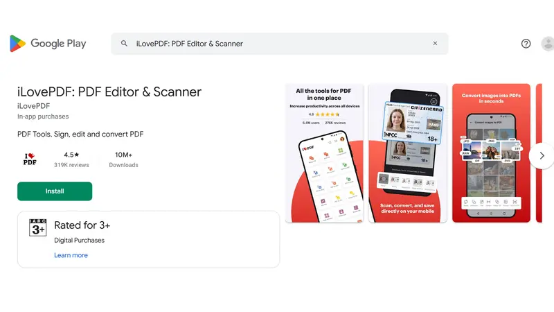 iLovePDF: PDF Editor & Scanner