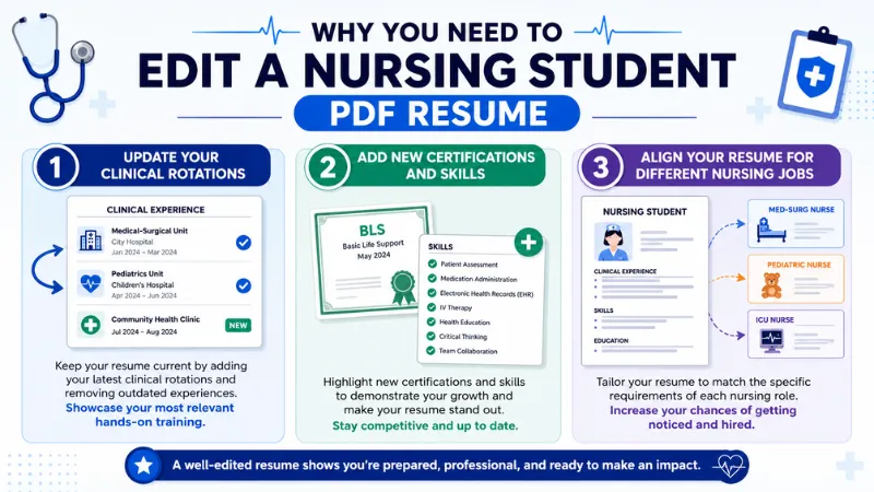 Why You Need to Edit a Nursing Student PDF Resume 