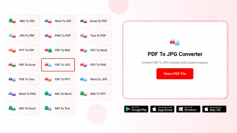 Open the PDF to JPG Converter
