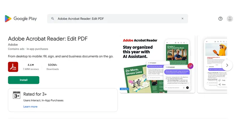 Adobe Acrobat Reader: Edit PDF