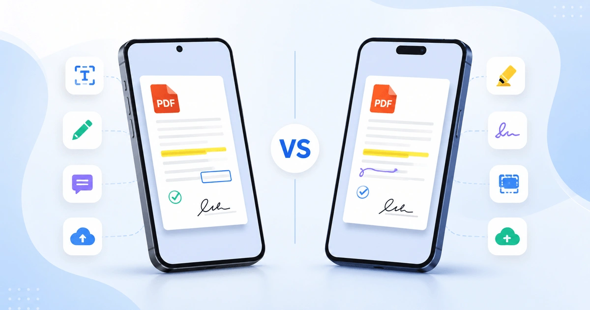 Android vs iPhone PDF Apps