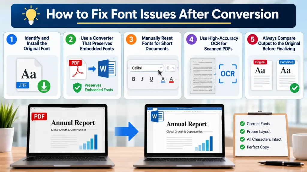 How to Fix Font Issues After Conversion