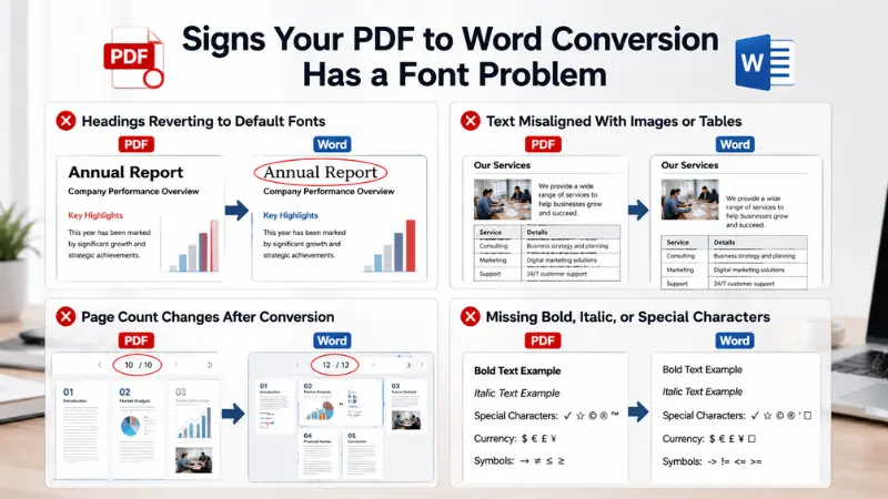 Signs Your PDF to Word Conversion Has a Font Problem