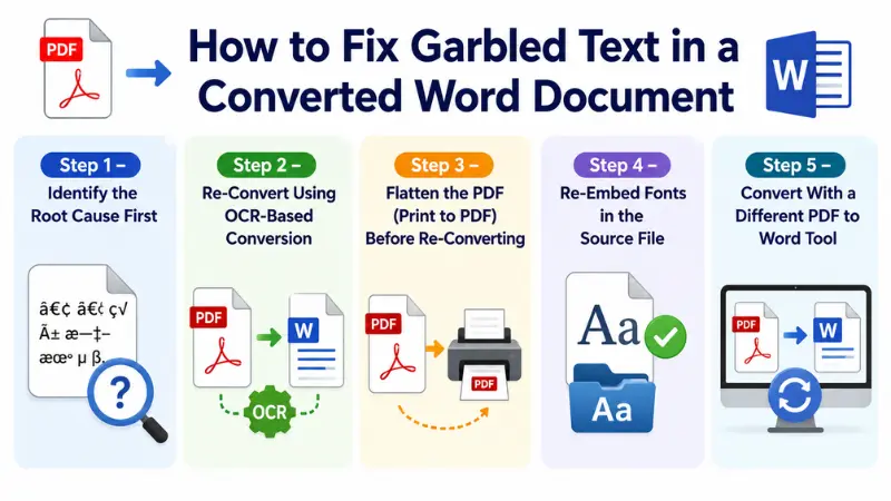 How to Fix Garbled Text in a Converted Word Document