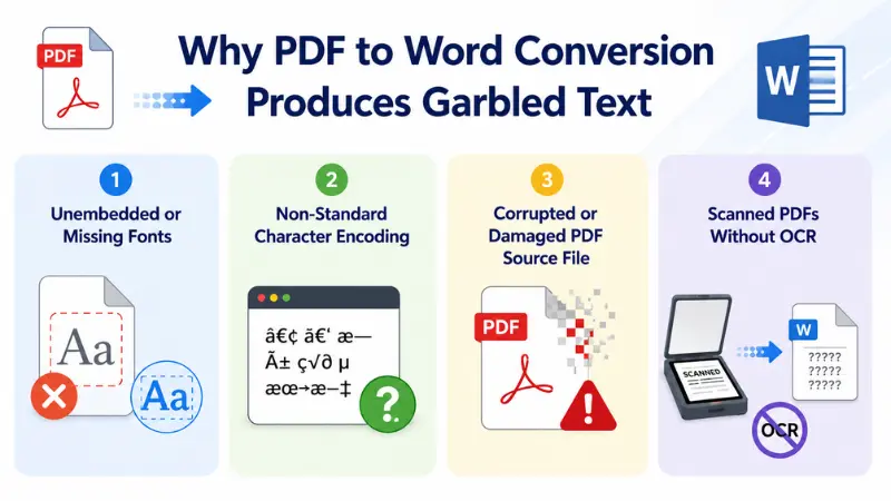 Why PDF to Word Conversion Produces Garbled Text