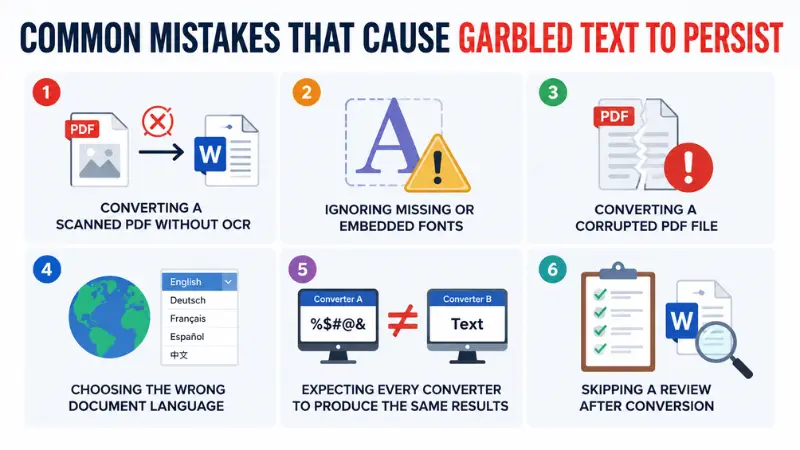 Common Mistakes That Cause Garbled Text to Persist