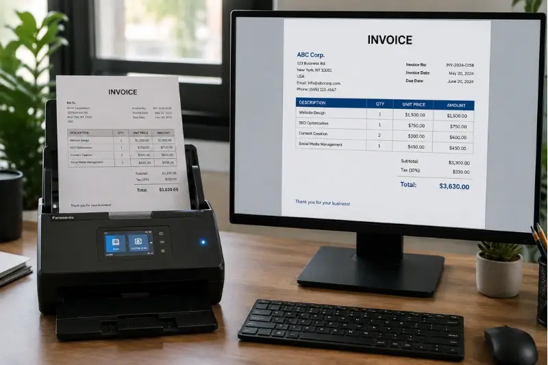 Scanned Invoice vs Digital Invoice PDF
