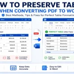 How to Preserve Tables When Converting PDF to Word