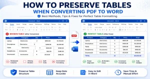 How to Preserve Tables When Converting PDF to Word