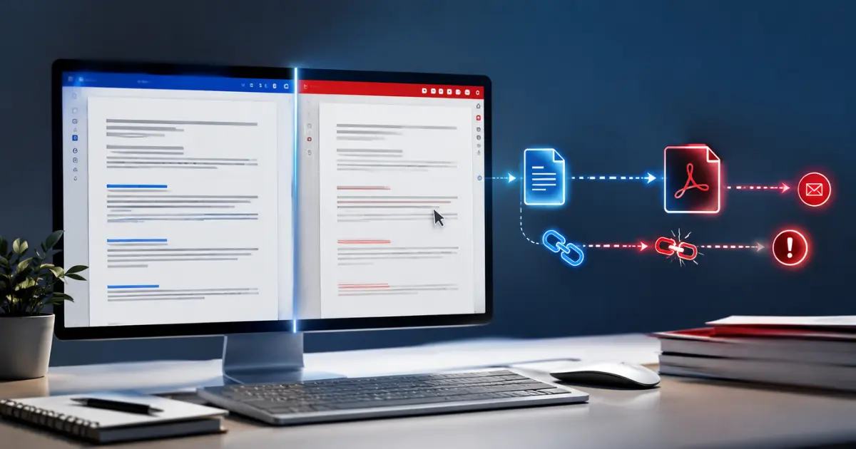 why pdf hyperlinks stop working after conversion