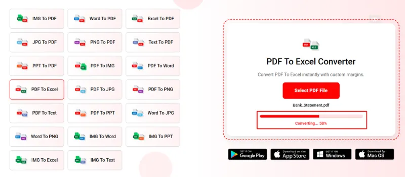convert pdf to excel file