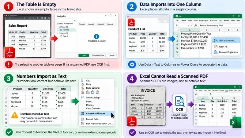 convert PDF to Excel in Microsoft Excel