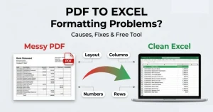 PDF to Excel Formatting Problems: Causes, Fixes & Free Tool (2026)
