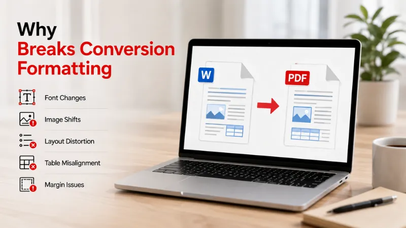 why breaks conversion formatting